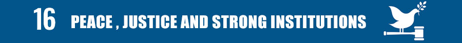 SDG Goal 16 peace , Justice, and strong Instutitions